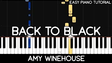 Amy Winehouse - Back To Black (Medium Piano Tutorial)