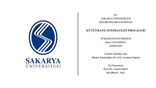 Kütüphane Otomasyon Programı Kütüphane Otomasyon Programı