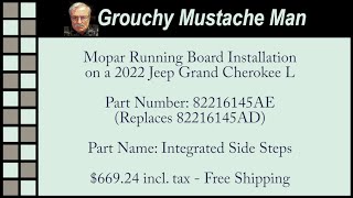 Career Overview 2022 Jeep Grand Cherokee L - OEM Mopar Running Board Installation (Mopar 82216145AE / 82216145AD)