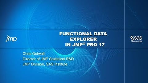 SDNS Webinar Series: Dr. Chris Gotwalt: Modeling Spectral Data using JMP Pro 17