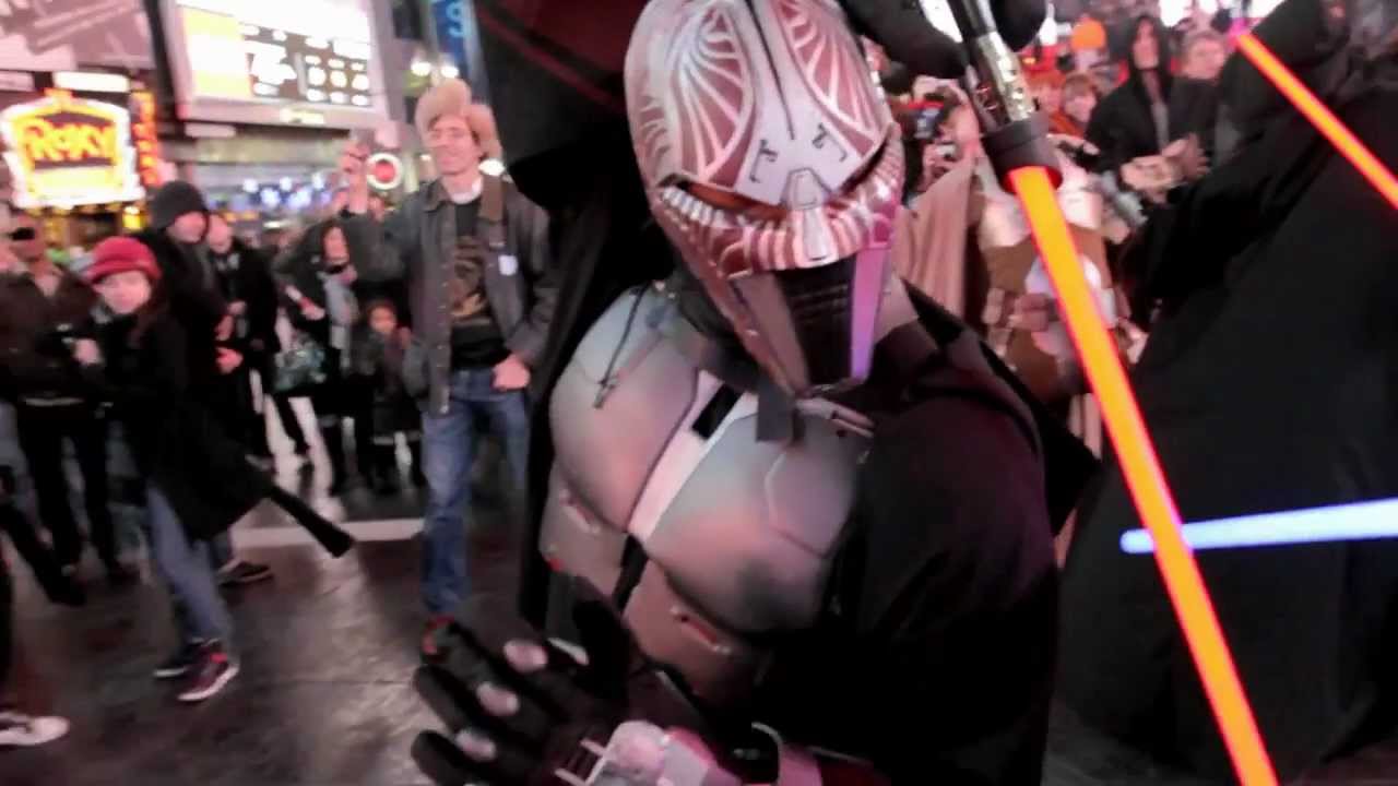 Star Wars: The Old Republic - Freeze Mob sur Times Square rebels logo