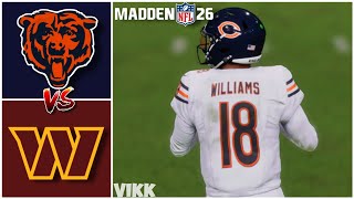 Bears vs Commanders Week 6 Simulation (Madden 26 Rosters)