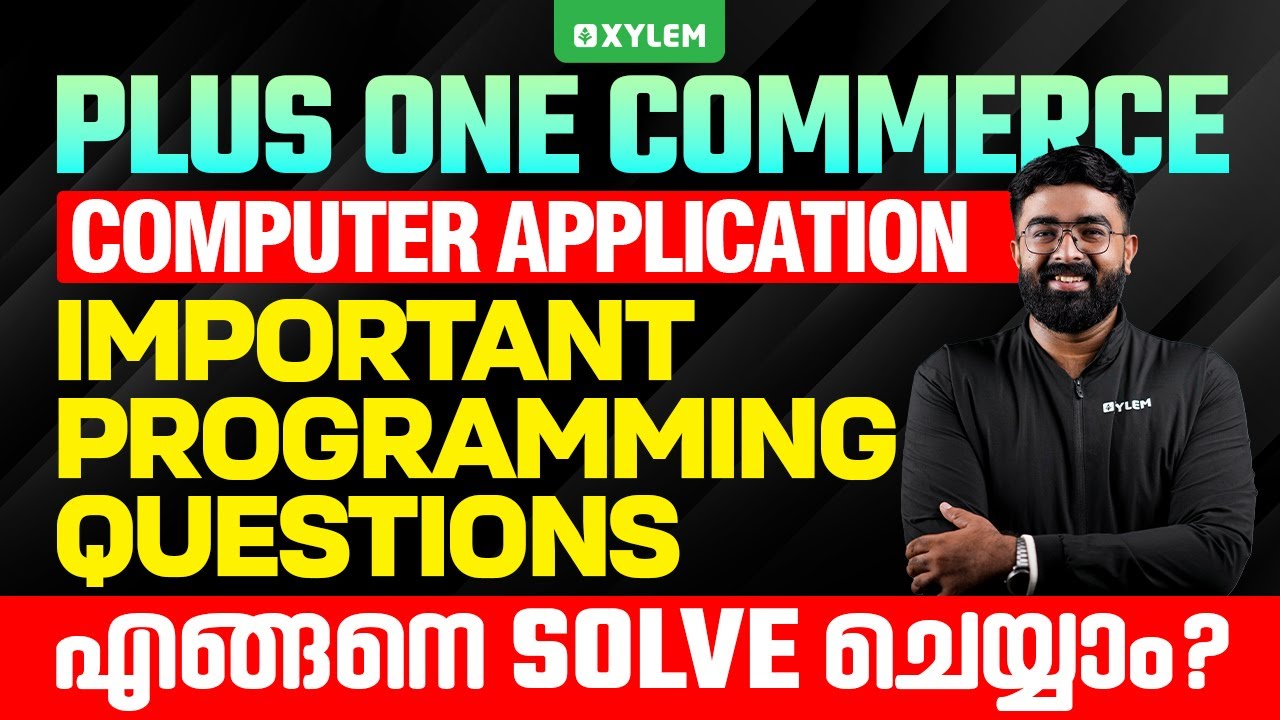 Plus One Commerce - Computer Application Important Programming ...