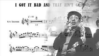 Video thumbnail of "I got it bad and that ain't good/ Johnny Hodges 🎷 transcription"