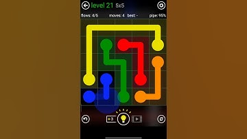 Flow Free Classic Pack 5x5 Level 21– Easy Puzzle Solve #shorts #puzzle #level #gameplay