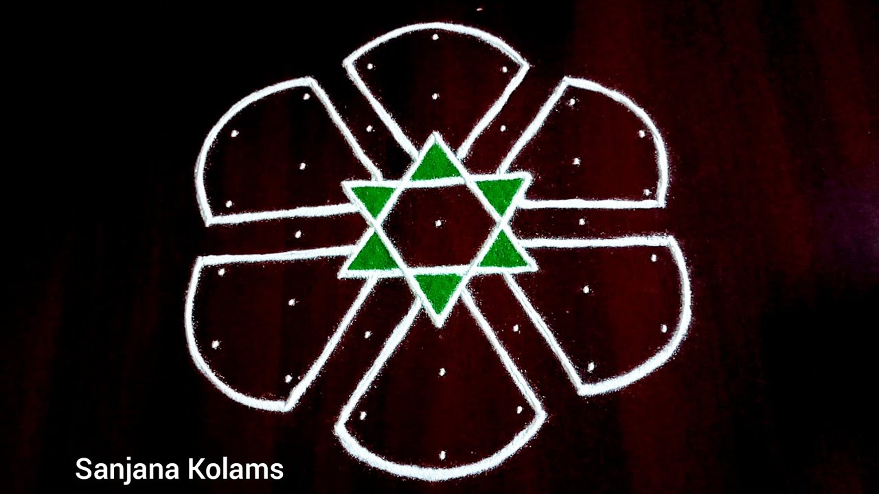 4106🌺Deepavali special easy Simple Beautiful and Traditional KambiKolam🌺BegginersRangoli🌺Fridaymuggu