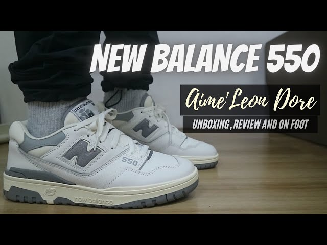 NEW BALANCE 550 AIME' LEON DORE (GRAY WHITE) UNBOXING AND ON