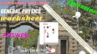 Addis Ababa university |General physics worksheet answer solution | Question number 9 Aau General Physics Worksheet 2 Solution Worked Problem Question 9 Solution
