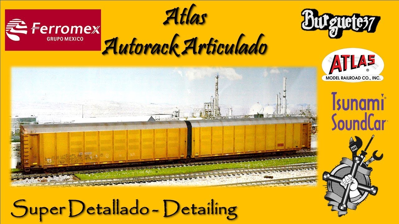 🎨 Super Detallado - Autorack Articulado Ferromex FXE Atlas | Detallado ...