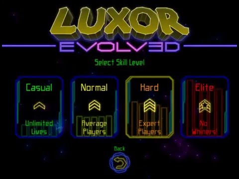 Luxor Evolved full walkthrough (полное прохождение)