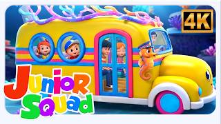 wheels bus wheels go round round fun nursery rhyme kids