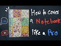 how to cover notebook like a pro // how to cover your books for school //  diy school suplies