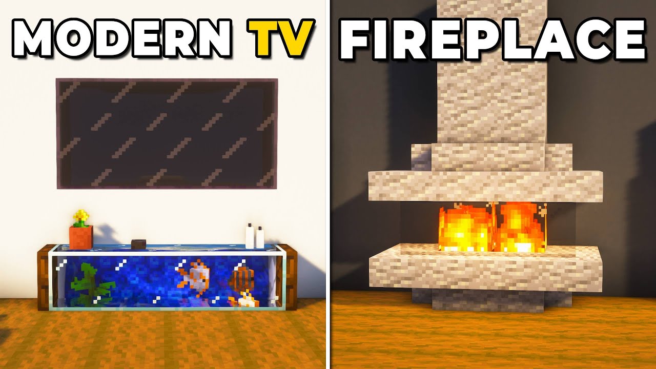 Minecraft 10+ LIVING ROOM Build Hacks & Designs! YouTube
