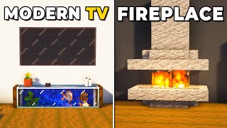 Minecraft: 10+ LIVING ROOM Build Hacks & Designs!