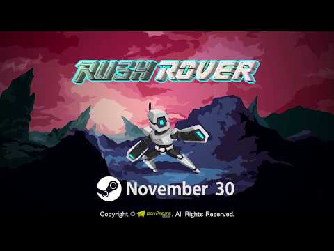 Rush Rover Steam version Trailer - A 2D top-down shooter roguelite game