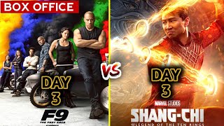 Shang Chi vs Fast And Furious 9,Shang Chi 3rd Day Collection,Fast And Furious 9 Third Day Collection