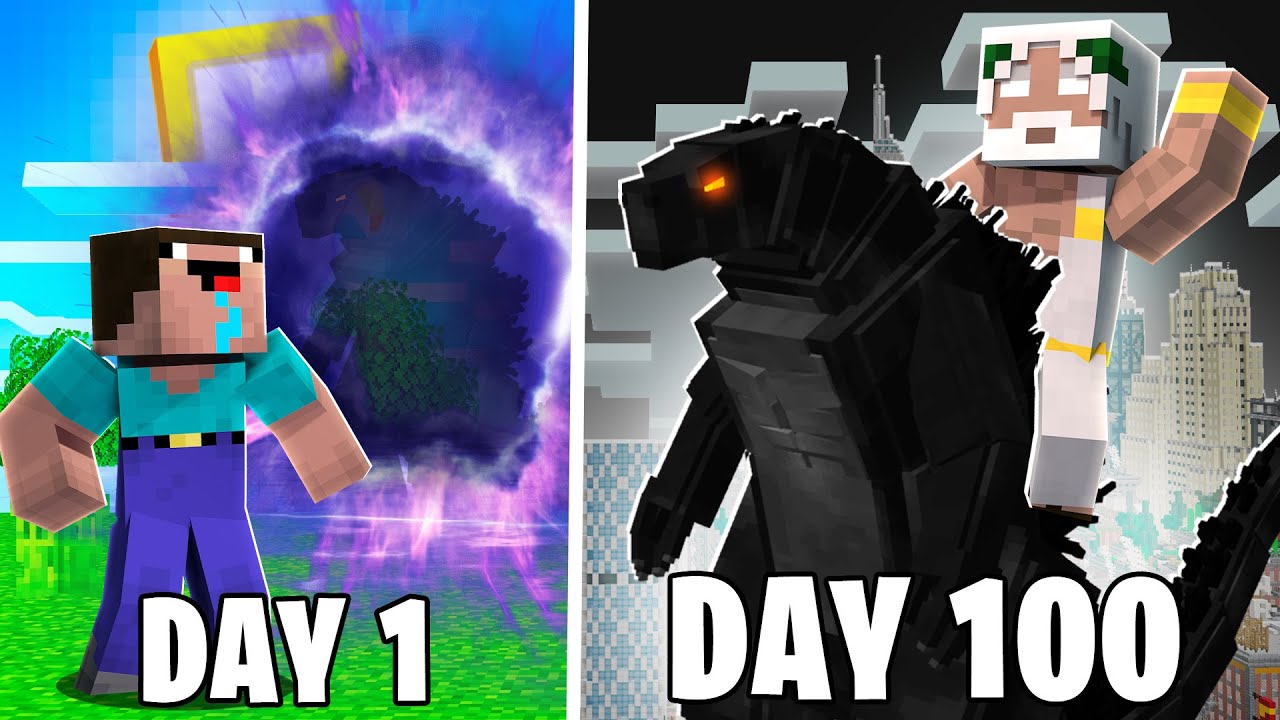 Minecraft - We Survived 100 Days in King Kong Island - Minecraft Animation!