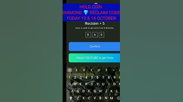 13 & 14 October Hold Coin diamond 💎 reclaim today |13 October  Hold coin diamond reclaim code today
