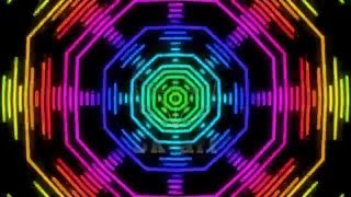 VJ Loop - Graphic neon equalizer (eighties)