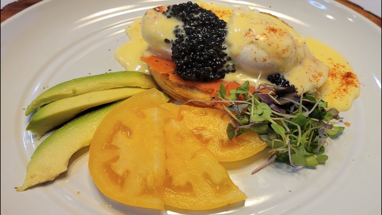 Smoked Salmon Egg Benedict Topped with Caviar Eggs Benedict Recipe by