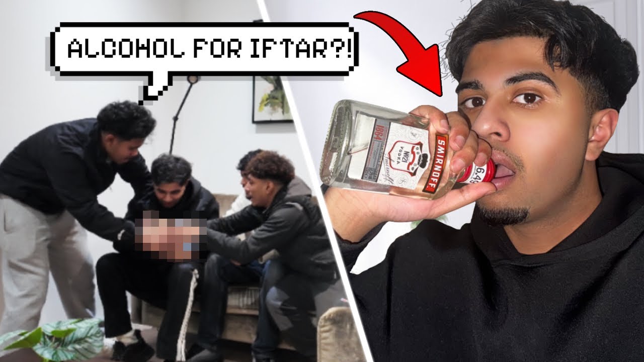 DRINKING ALCOHOL FOR IFTAR PRANK ON MUSLIM FRIENDS 