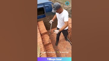 Who Needs a Gym When Your Job is Lifting Bricks Like THIS?! 😂 This Tool is a Game Changer! #tools