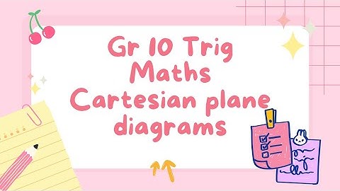 Grade 10 Trig - Cartesian Plane diagrams