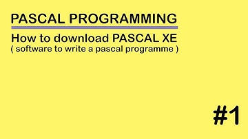 Pascal Programming ( How to download a software to write the PASCAL codes : link in description )