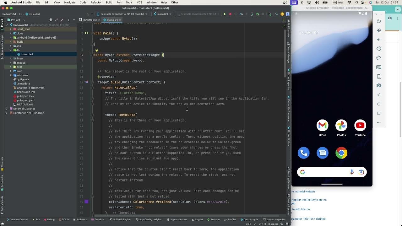 Flutter - Hello World - YouTube