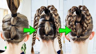 Easy COOL hairstyle!  UPDO hairstyle! No stilettos, no bobby pins!
