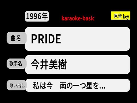 カラオケ，　PRIDE， 今井美樹