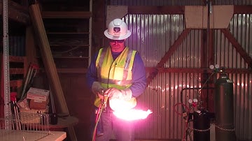 Oxy Acetylene Getting a Flame By Operator Hanley
