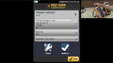 DSX 5000 CableAnalyzer Setting a Reference: By Fluke Networks