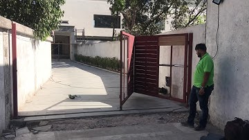 Swing folding gate automation at Daman done by Krishna home automation +919016042525