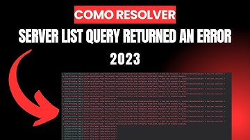 SOLUÇÃO | Server list query returned an error ✔️