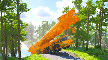 Unstoppable Giant! Liebherr Crane Conquers Impossible Off-Road in MudRunner