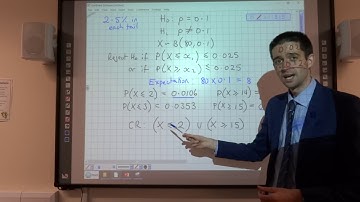 How to find the critical region for a two-tailed hypothesis test using a Binomial model