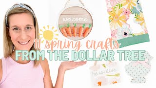 🌷Run To Dollar Tree for These Cricut Blanks! | 11 Dollar Tree Spring Crafts with My Cricut