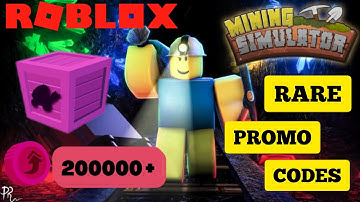 Roblox Mining Simulator Rare Promo codes (july 2020)