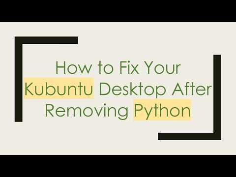 How to Fix Your Kubuntu Desktop After Removing Python