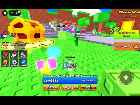 +1 Shrink per step in Roblox.