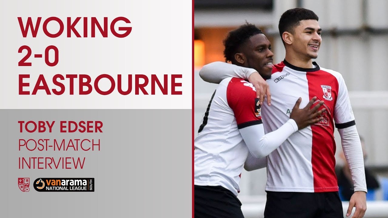 national league volley Woking 2 - 0 Eastbourne Borough | Toby Edser Interview