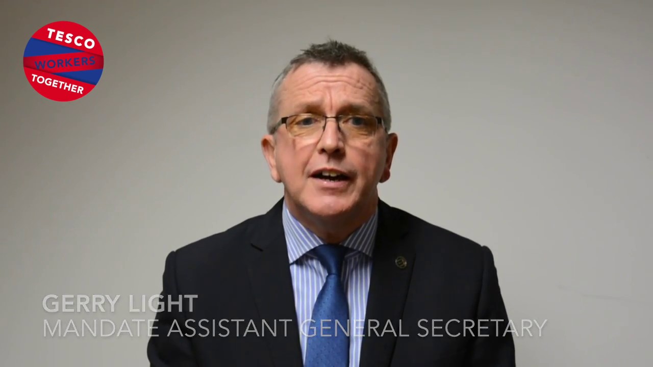 Mandate's Gerry Light addresses Tesco Ireland members - 20 January 2017