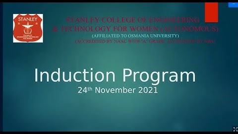 INDUCTION PROGRAM 2021-22 DAY 1