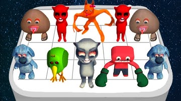 JUAN CAT MERGE: Monster Garten - Merge Juan Talking Cat, Merge Rainbow Friend, Merge Master Gameplay