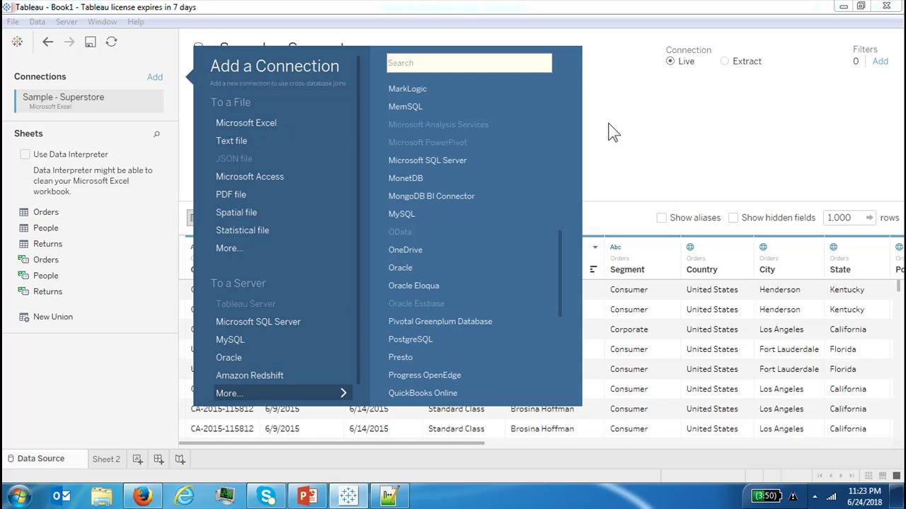 Tableau Data Sources