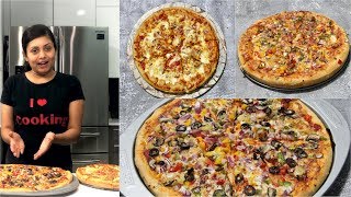 Homemade Cheese Stuffed Crust Pizza Pie & Veggie Lovers Pizza Pie Video Recipe | Bhavna's Kitchen screenshot 4