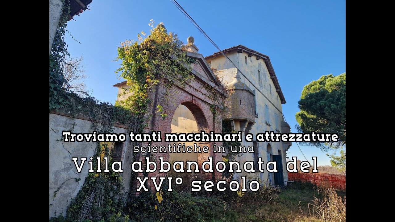 Troviamo tanti macchinari e attrezzature scentifiche in una villa abbandonata del XVI° secolo...
