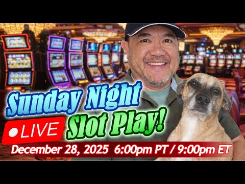 🛑 LIVE Slot Play with a New Assistant 🐶!? Sunday Night Casino Fun from Sunset Station! #liveslots