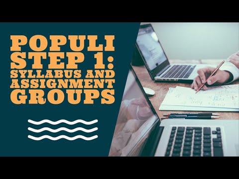 Populi Tutorial: Uploading Syllabus and Setting Up Assignment Groups.